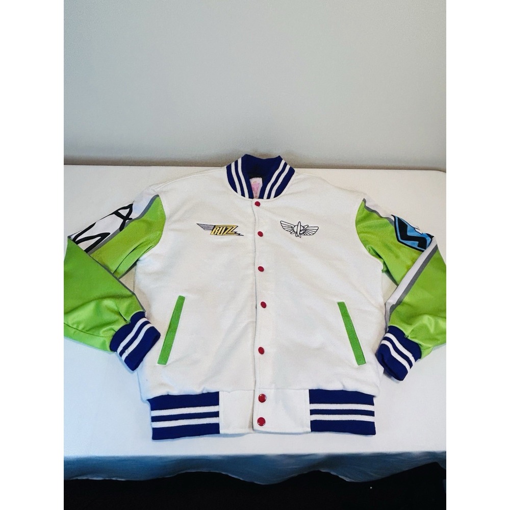 Buzz Light Year Varsity Bomber Jacket Men's Medium 100% Cotton Shell KIGU Brand
